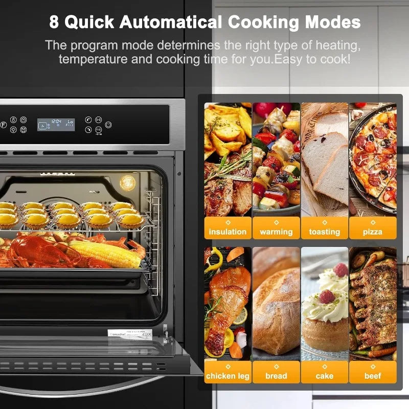 24" Built-in Electric Ovens with 11 Functions, 2800W, 240V, 2.5Cu.