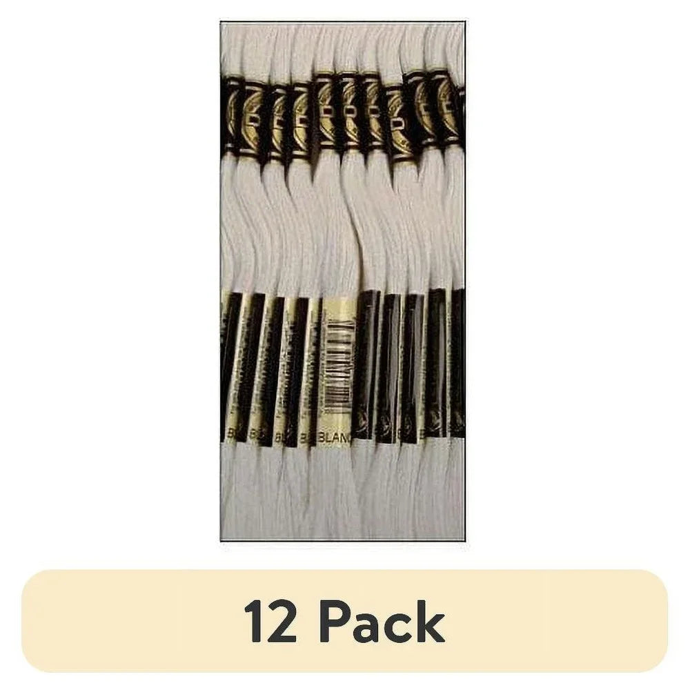 12 Pack Six-Strand Embroidery Thread Floss 100% Cotton Washable Fade Resistant Cross Stitch 8.7 Yards per Skein