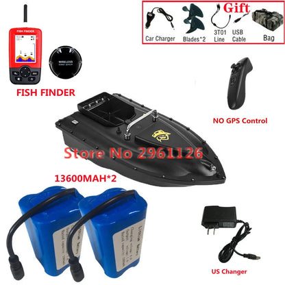600M GPS Sonar Fish Exploration High Speed Remote Control Bait Boat Model 1.5KG 16GPS Constant Speed Cruise RC Bait Boat Model