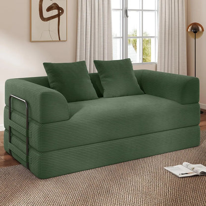 70" Cloud Convertible Floor Sofa Bed, 4-in-1 Foldable Compressed Loveseat Lounge Sleeper, 2-Seater Couch, Customized