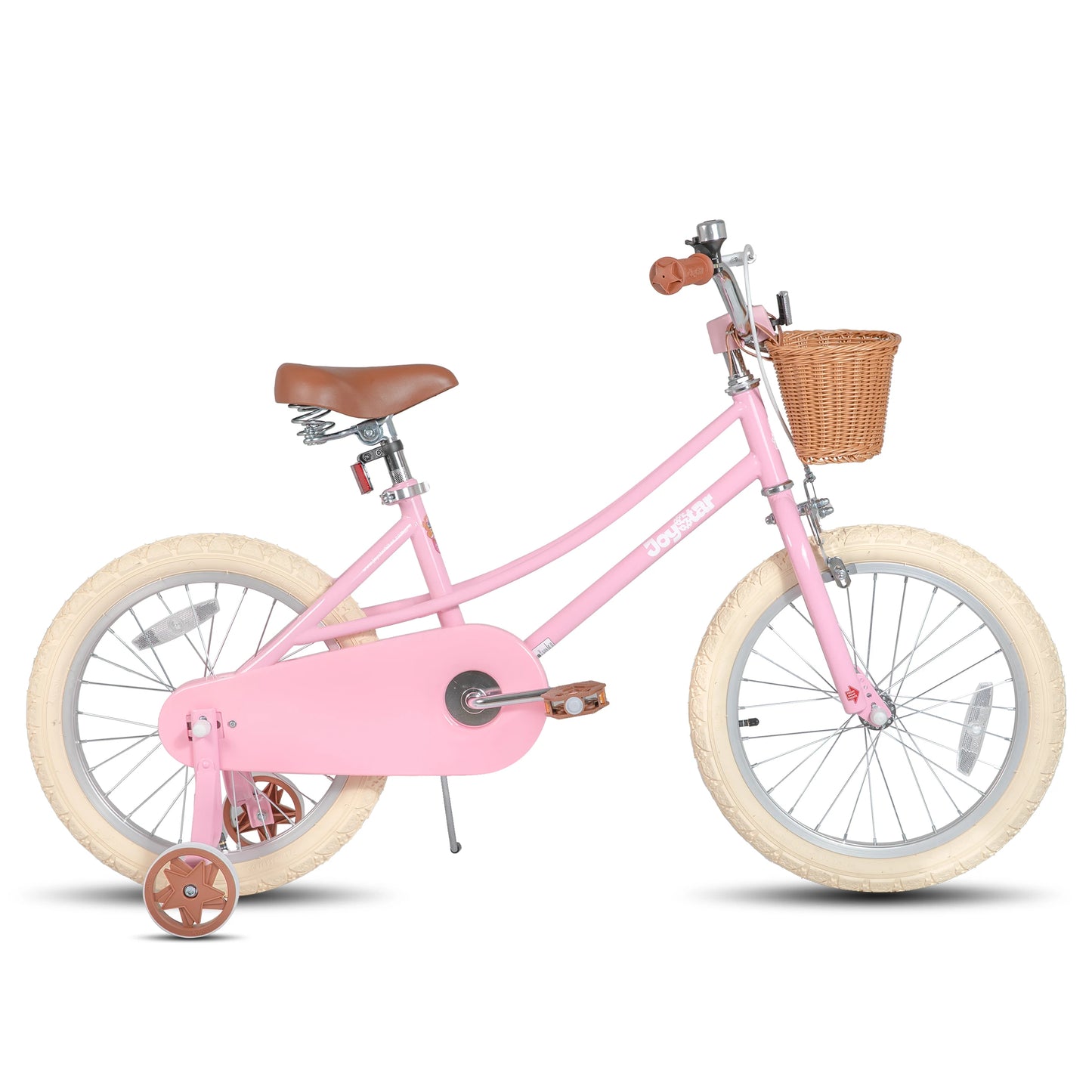 JOYSTAR Retro Style Girls Bike for 2-12 Years Kids, 12 14 16 Inch Kids Bike with Training Wheels, 20 Inch with Kickstand, Pink