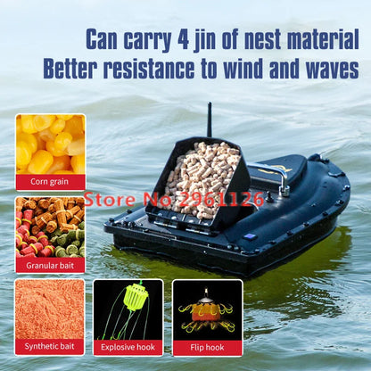 600M GPS Sonar Fish Exploration High Speed Remote Control Bait Boat Model 1.5KG 16GPS Constant Speed Cruise RC Bait Boat Model