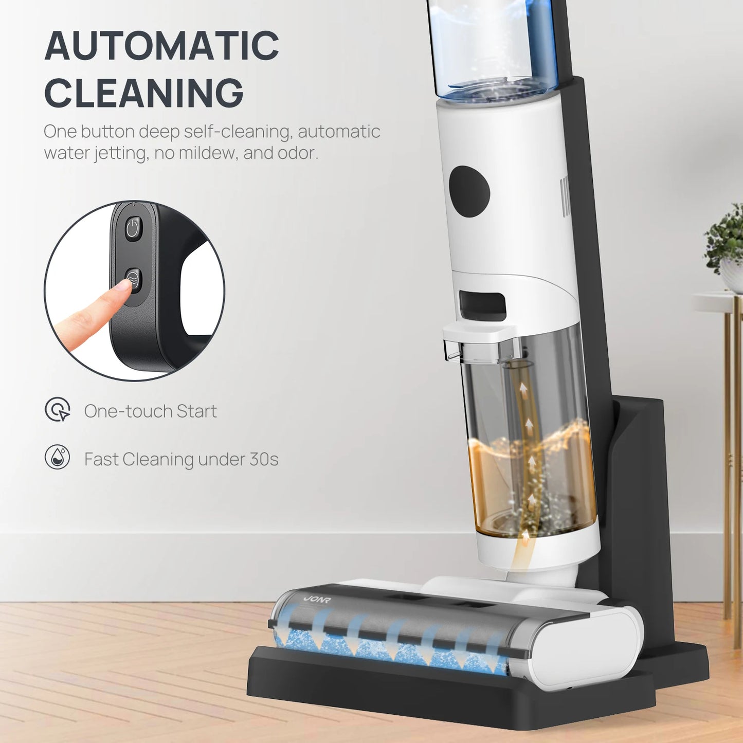JONR ED12 Wet Dry Smart Vacuum Washing Cleaner Wireless Washing Floor Cleaner/Mop Water