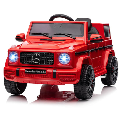 Electric Car for Kids Licensed G63 12V Ride on Toy with Remote Control Kids’ Electric Vehicle with LED Light MP3 USB Bluetooth