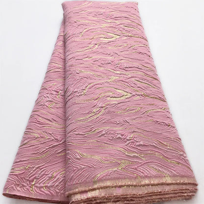 White Luxury African Jacqurad Lace Fabric 2025 Newest Nigerian Brocade Lace Fabric for Evening Prom Luxury Women Dresses Sewing