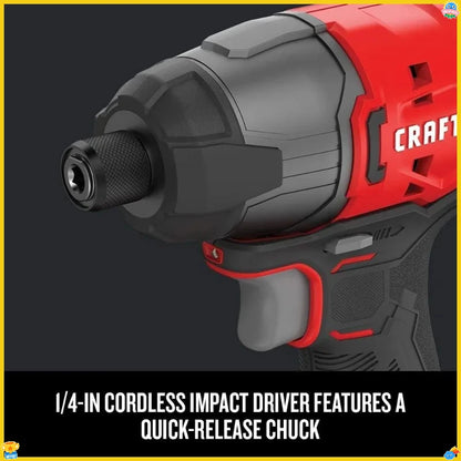 V20 MAX Cordless Drill and Impact Driver, Power Tool Combo Kit with 2 Batteries and Charger, 8.4 lbs