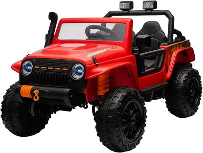 24V Ride on Toys for Big Kids 2 Seater Electric Truck with Remote Control 4.3 MPH Max Speed Bluetooth 4WDS Led Headlight & Music