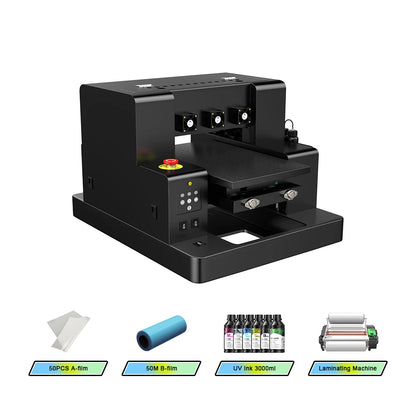 A3 A4 UV Printer For Epson L805 XP600 UV Printer UV Printing Machine For Bottle Wood Phone Case Printing A4 UV Flatbed Printer