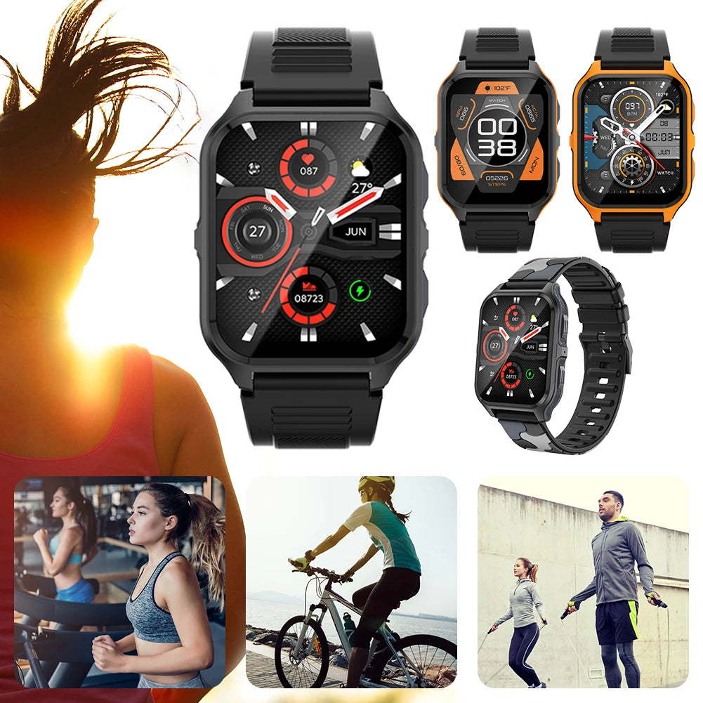 P73 Smart Watch 3ATM Waterproof Smart Fitness Tracker 100+ Sports Modes Smartwatch with Heart Rate Sleep Monitor for iOS Phone