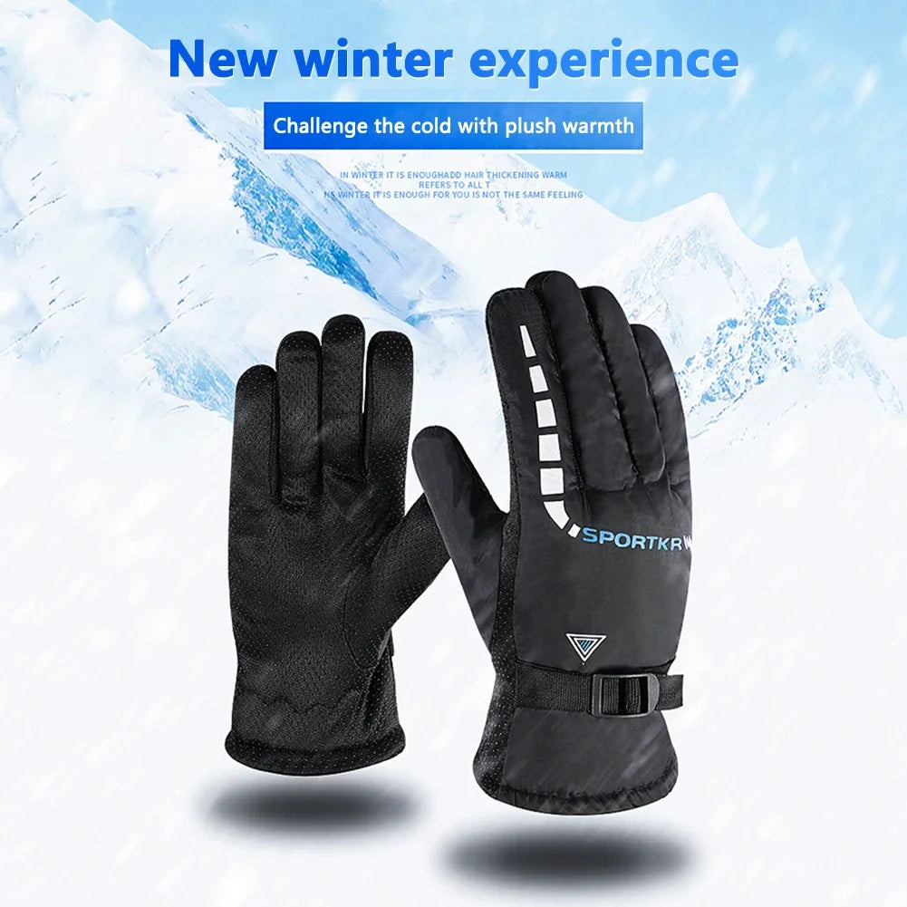 Winter Gloves Waterproof Windproof Warm Full Finger Gloves For Outdoor Sport Ski Bicycle Motorcycle Cycling Thermal Warm Gloves