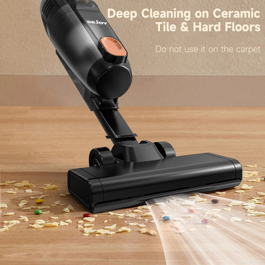 110/220v Stick Vacuum Cleaners with HEPA Filters 15KPa 600W 2-in-1 Lightweight Corded Vac with Handheld Stick Vac for Home Car