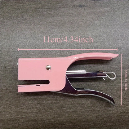 A Set Metal Hand-held Stapler No. 10 Office Stapler    No nails stapleless stapler
