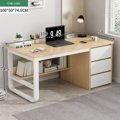 Drawers Study Office Desk Bedroom Student Setup Organizers European Computer Desk Floor Legs Mesa De Computador Modern Furniture