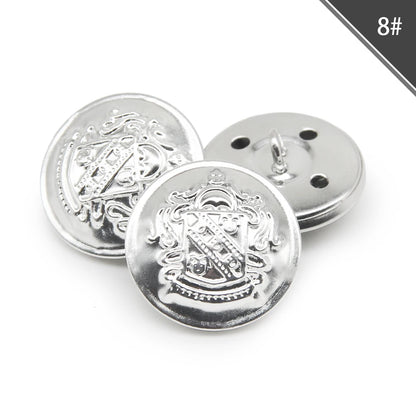 10pcs/lot 15/18/20/23/25mm vintage copper metal buttons garment overcoat sewing accessories buttons for clothing crafts DIY