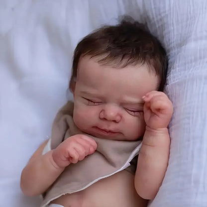 Risbecko 19 inch Already Painted Finished Reborn Baby Doll - Handmade Reborn Preemie Baby Newborn Kids Toy Gift Girl Dolls