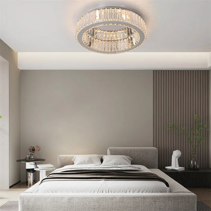 Indoor Crystal Led Ceiling Lamp Modern Luxury Chandelier Bedroom Living Room Decor Remote Control Dimming Hanging Light Lustre