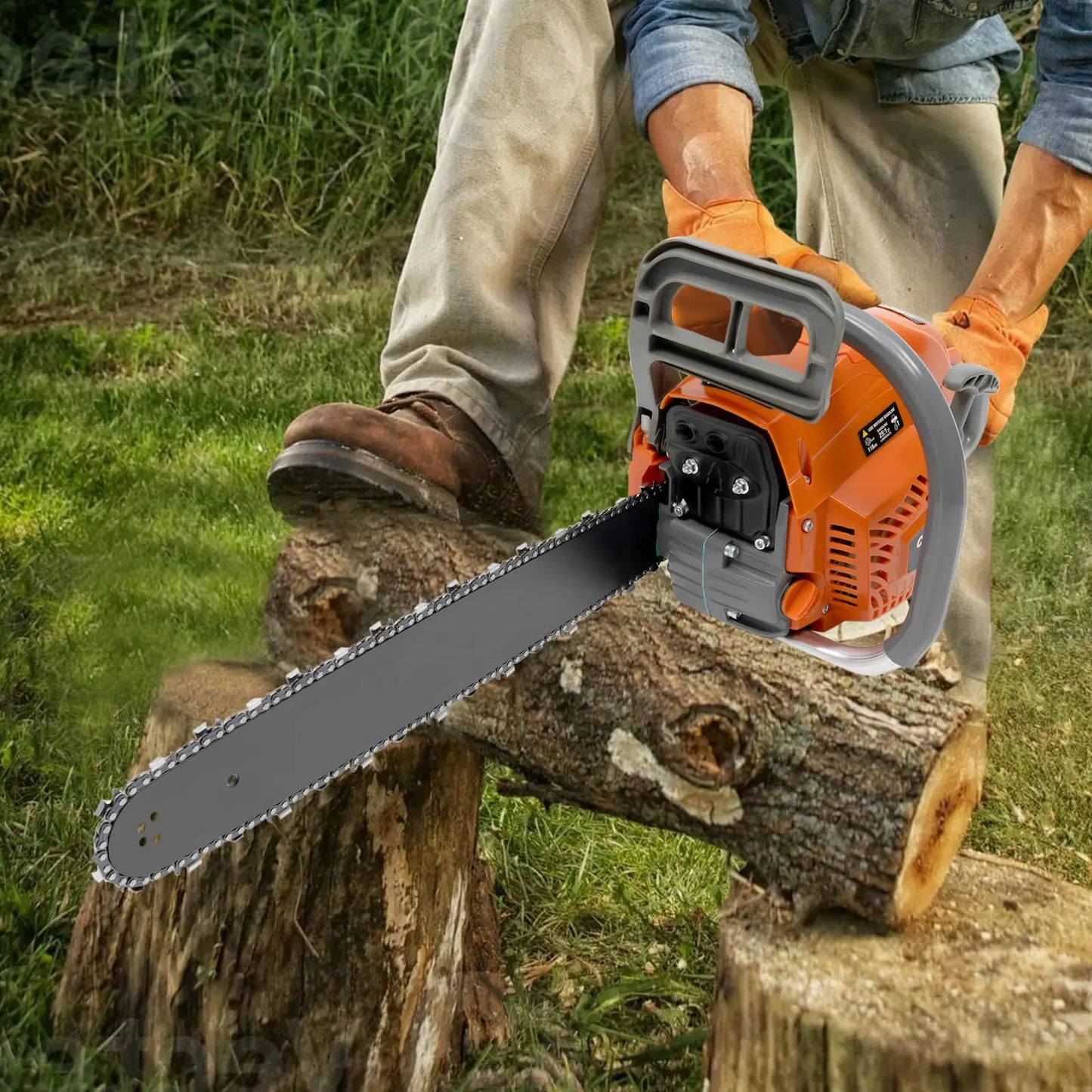 Gas Chainsaw 58Cc Gas Powered Chain Saw 20 Inch Handheld Cordless Petrol Chainsaws 2-Cycle Gasoline Powered Chain Saws for Trees