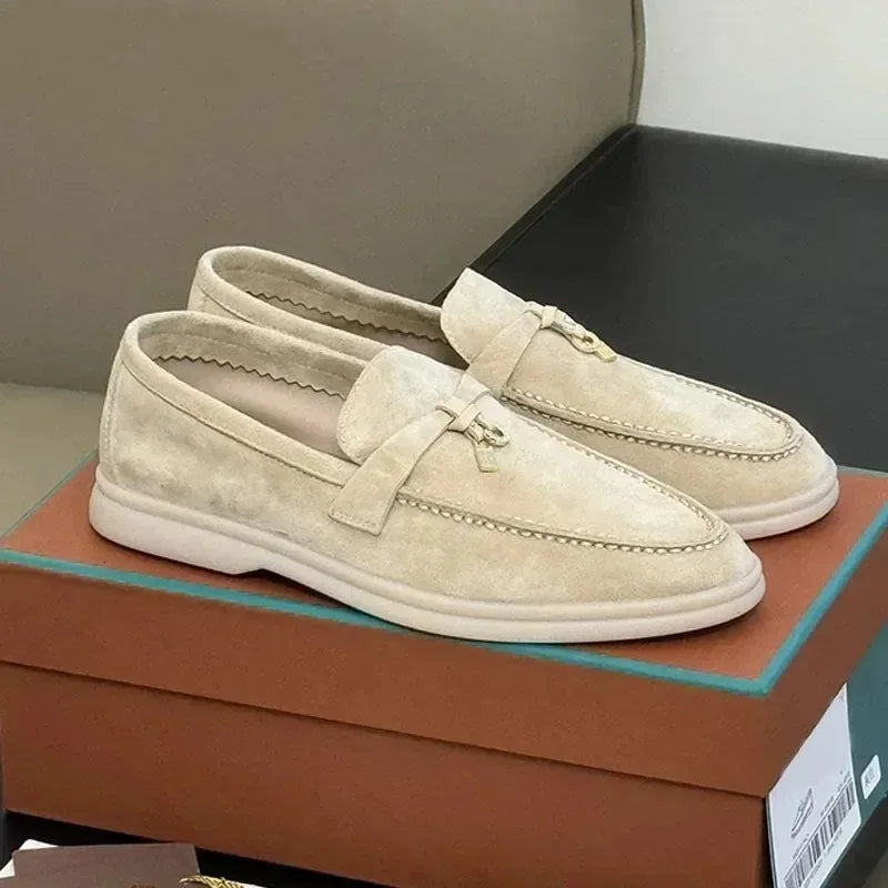 2025 Designer Shoes suonde leather women's loafers luxury men's shoes comfort shoes rubber soles women's flat loafers