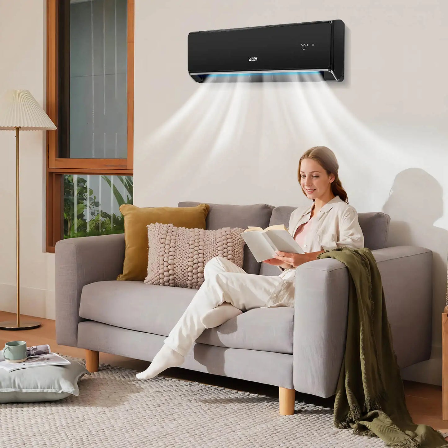 12000 BTU Wifi Enabled Mini Split Air Conditioner & Heater w/ Heat Pump