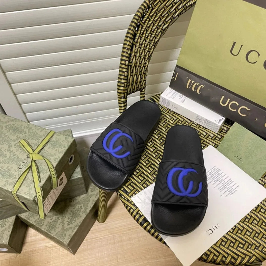 25 explosive slippers summer fashion outside wear women couples new striped thick soles non-slip word home bath bathroom