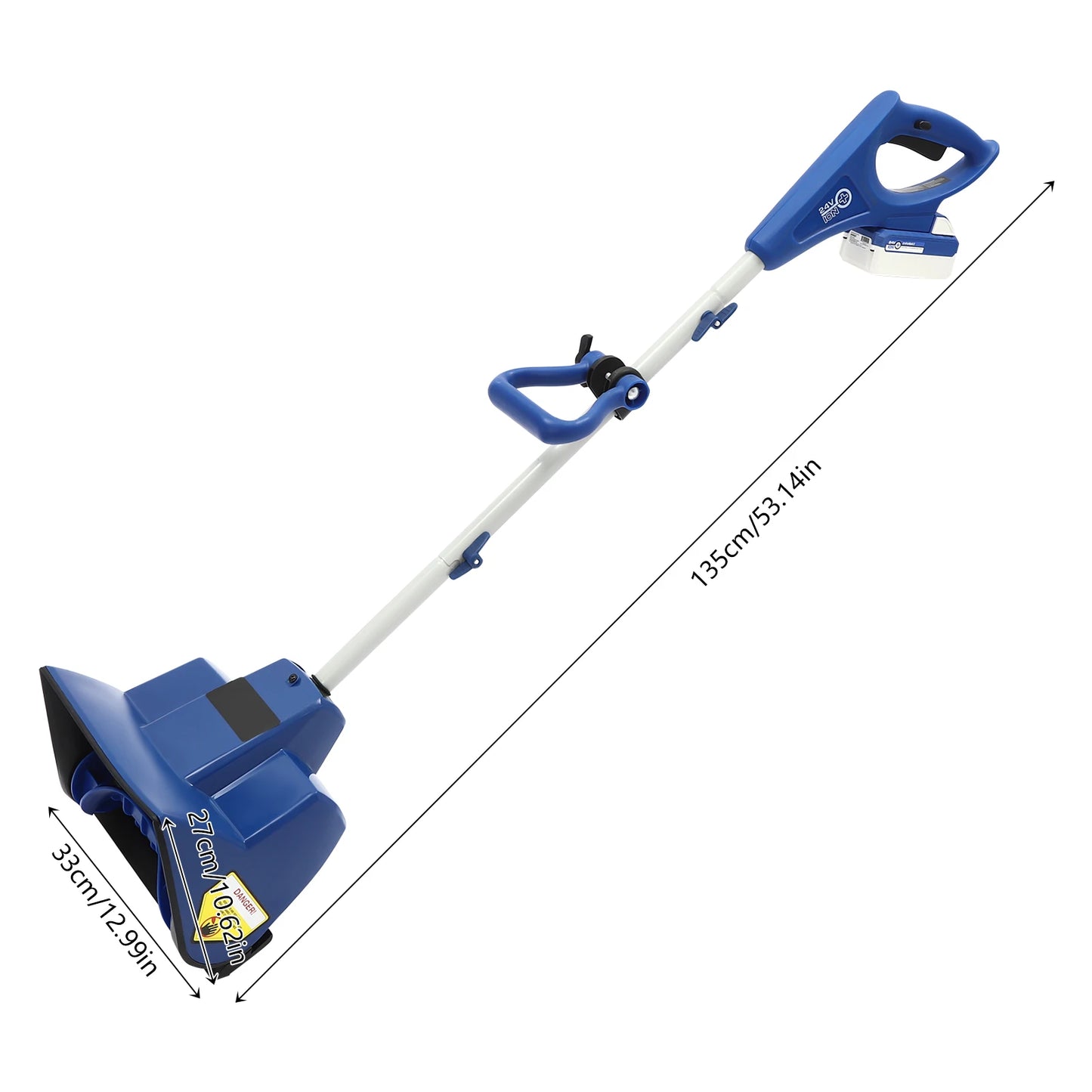 24V Cordless Snow Blower, 11" Clearing Width & 19.7ft Throw, 4.0Ah Battery for Driveways/Sidewalks, Lightweight 15.4lbs, 2500RPM