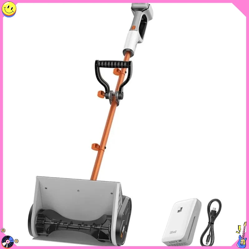 20V cordless electric snow shovel, 4.0Ah battery and adjustable handle, lightweight and easy to use snow blower, convenient