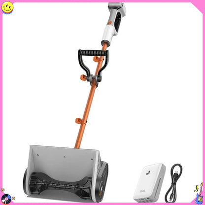 20V cordless electric snow shovel, 4.0Ah battery and adjustable handle, lightweight and easy to use snow blower, convenient
