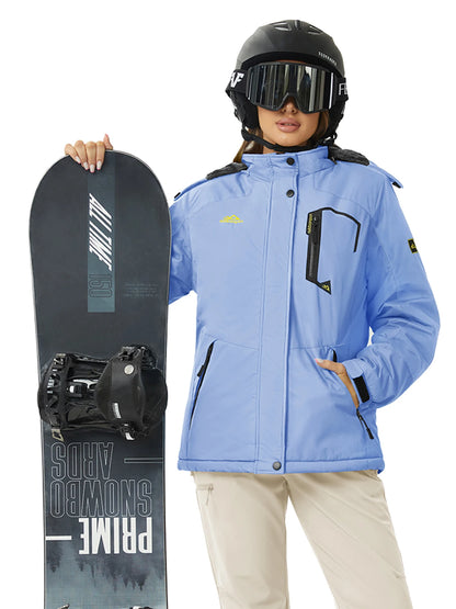 Womens Ski Jacket Waterproof Insulated Snow Jacket Warm Windproof Winter Coats with Hood Fleece Lined Jacket