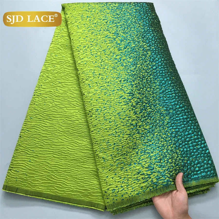 SJD LACE African Nigerian Brocade Lace Fabrics 2025 US Shipping Jacquard French Damask Lace For Sewing Women Party Dresses 4152