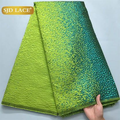SJD LACE African Nigerian Brocade Lace Fabrics 2025 US Shipping Jacquard French Damask Lace For Sewing Women Party Dresses 4152