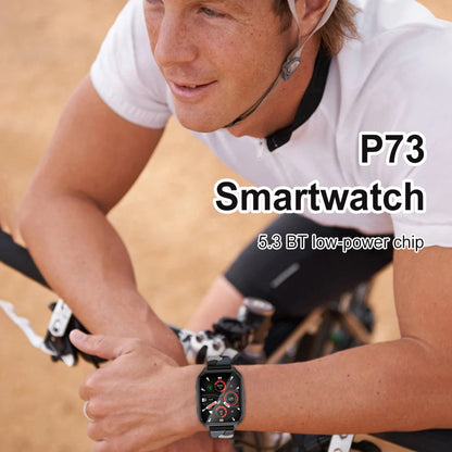 P73 Smart Watch 3ATM Waterproof Smart Fitness Tracker 100+ Sports Modes Smartwatch with Heart Rate Sleep Monitor for iOS Phone