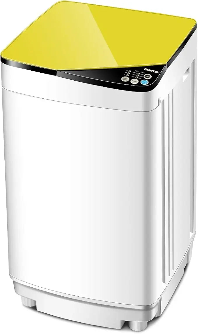 Portable Washer and Spin Dryer 7.7lbs Capacity Compact Laundry Washer with Built-in Barrel Light Drain Pump and Long Hose