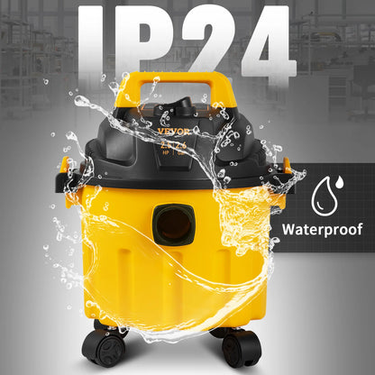 SucceBuy Wet Dry Vac 2.6 Gallon 2.5 Peak HP 3 in 1 Portable Shop Vacuum with Blowing Function  Attachment Storage for Floor