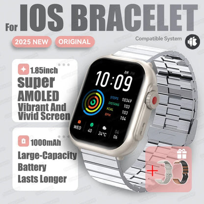 2025 Fashion Women Watch Ultra2 SE Smart Watches 1000mAh 1.85"AMOLED Full Touch Screen BT Call Smartwatch For Android IOS Ladies
