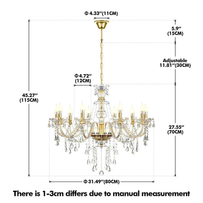 4/6/8/10/15 arms Lights Crystal Chandelier Pendant Ceiling Light Chandelier Lamp Living room light Vintage Home Lighting Indoor