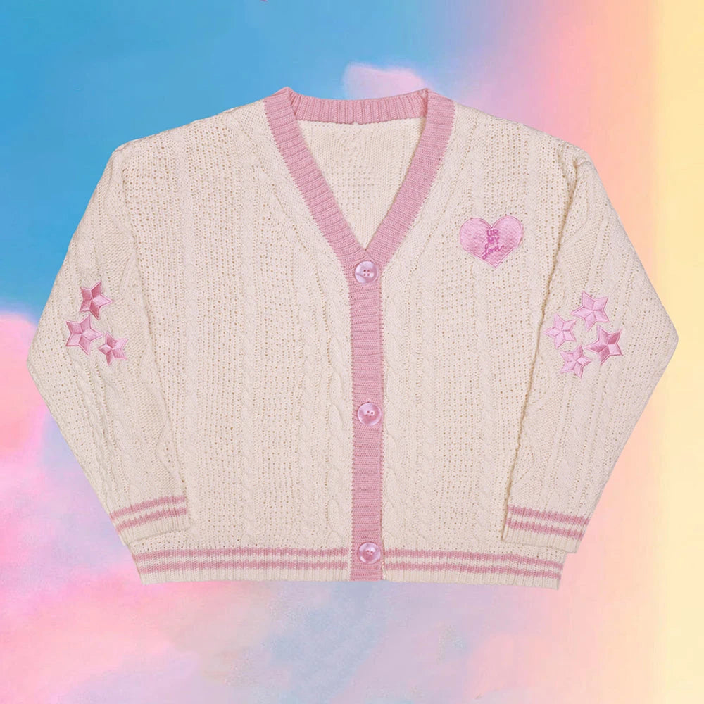 Evermore Cardigan Taylor Version Green Vine Embroidered Button Down Cable Knit Sweater Women Fall Winter Vintage Outfit