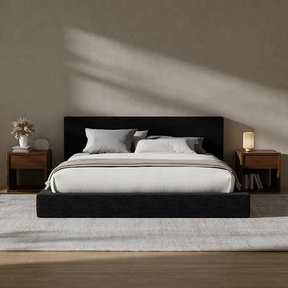 Cloud Upholstered King Bed Frame with Headboard, 5 Inch Foam Padded Platform, No Box Spring, Easy Assembly,Customized