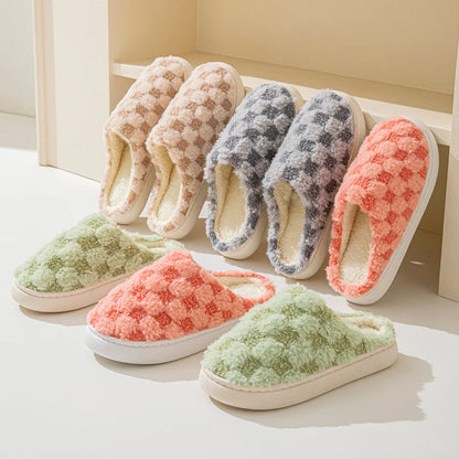 Cotton Slippers for Women Winter Home Indoor Home Warm Non-Slip Thick Bottom Couples New Wool Slippers for Men Autumn and Winter