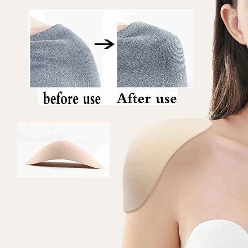 2pcs Soft Sponge Shoulder Pads for Unisex Clothing Jacket Blazer Anti-Slip Shoulder Pads Sewing Supplies
