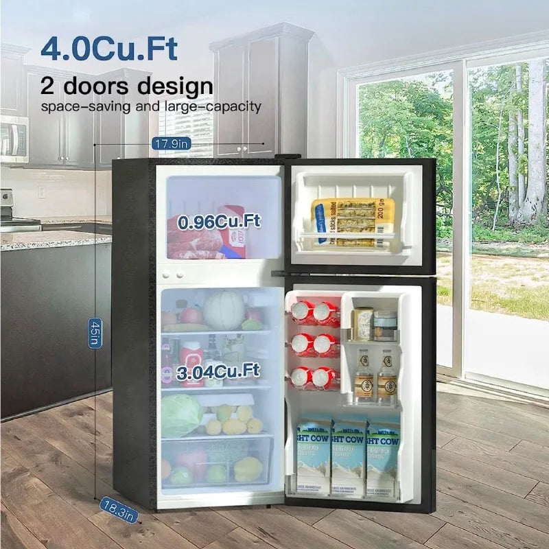 BANGSON 4.0 Cu.Ft Small Refrigerator with Freezer, Small Fridge with Top Freezer, for Apartment, Bedroom, Dorm, and Office