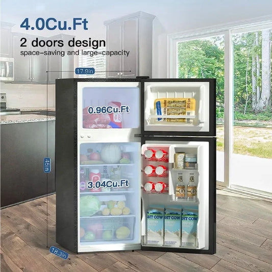 BANGSON 4.0 Cu.Ft Small Refrigerator with Freezer, Small Fridge with Top Freezer, for Apartment, Bedroom, Dorm, and Office