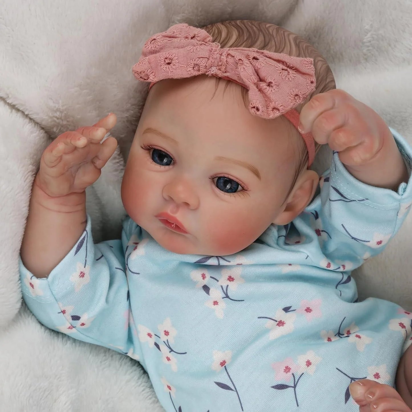 Risbecko 18 Inch Realistic Reborn Baby Doll - 45cm Handmade Reborn Preemie Baby Newborn Kids Toy Figure Gift Girl Dolls