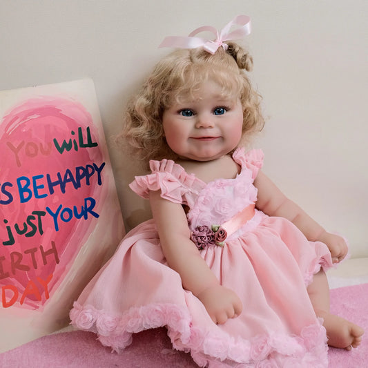 50cm Reborn Doll Baby Doll - Full Silicone Vinyl Girl Body - 20 Inch 3D Painted Skin Realistic Doll Toy Christmas Gift