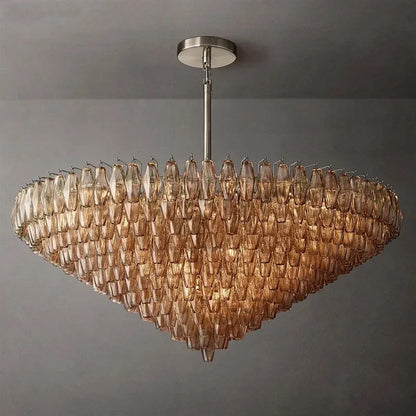 Luxury American Glass Chandelier Ceiling Light Modern Chandeliers for Living Room Pendant Lights Lustre Salon Dining Table Set