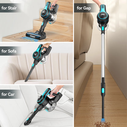 INSE N520 Cordless Vacuum Cleaner, 28Kpa 6-in-1 Rechargeable Stick Vacuum Lightweight for Carpet Hardfloor Pet Hair Home