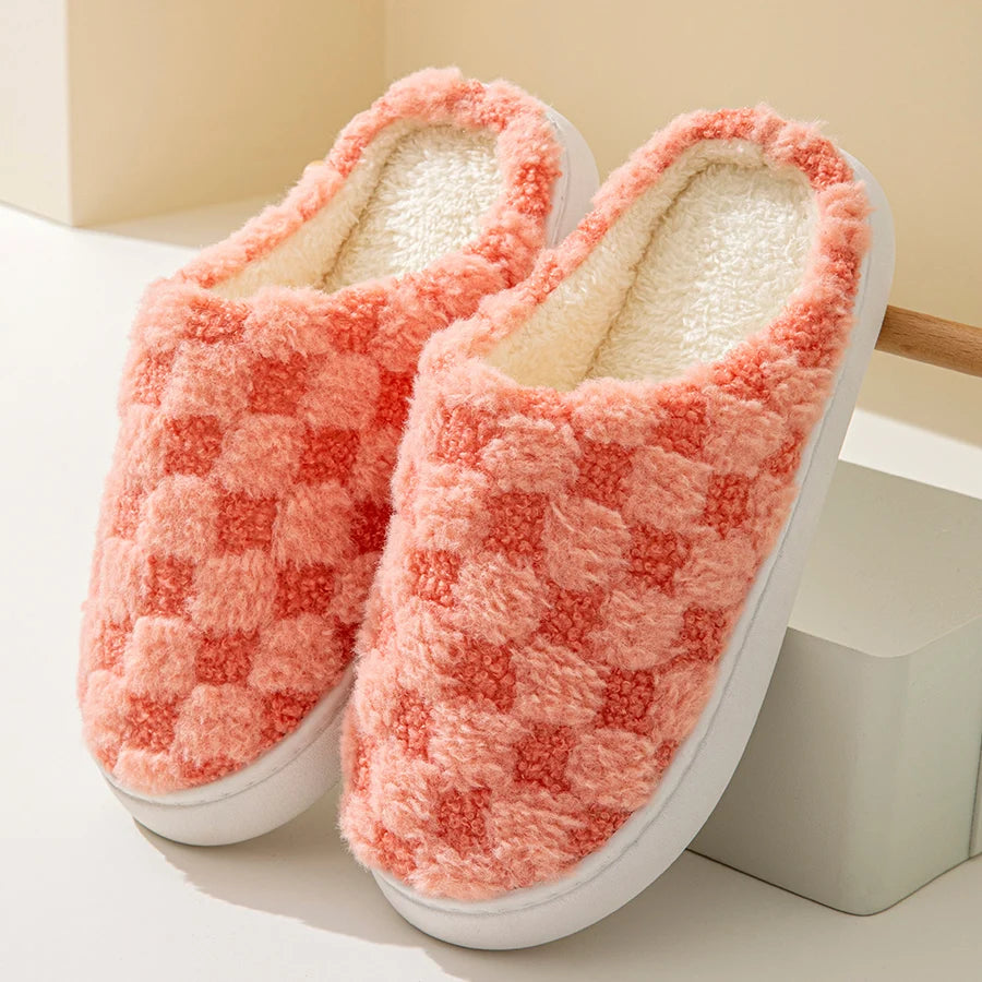 Cotton Slippers for Women Winter Home Indoor Home Warm Non-Slip Thick Bottom Couples New Wool Slippers for Men Autumn and Winter