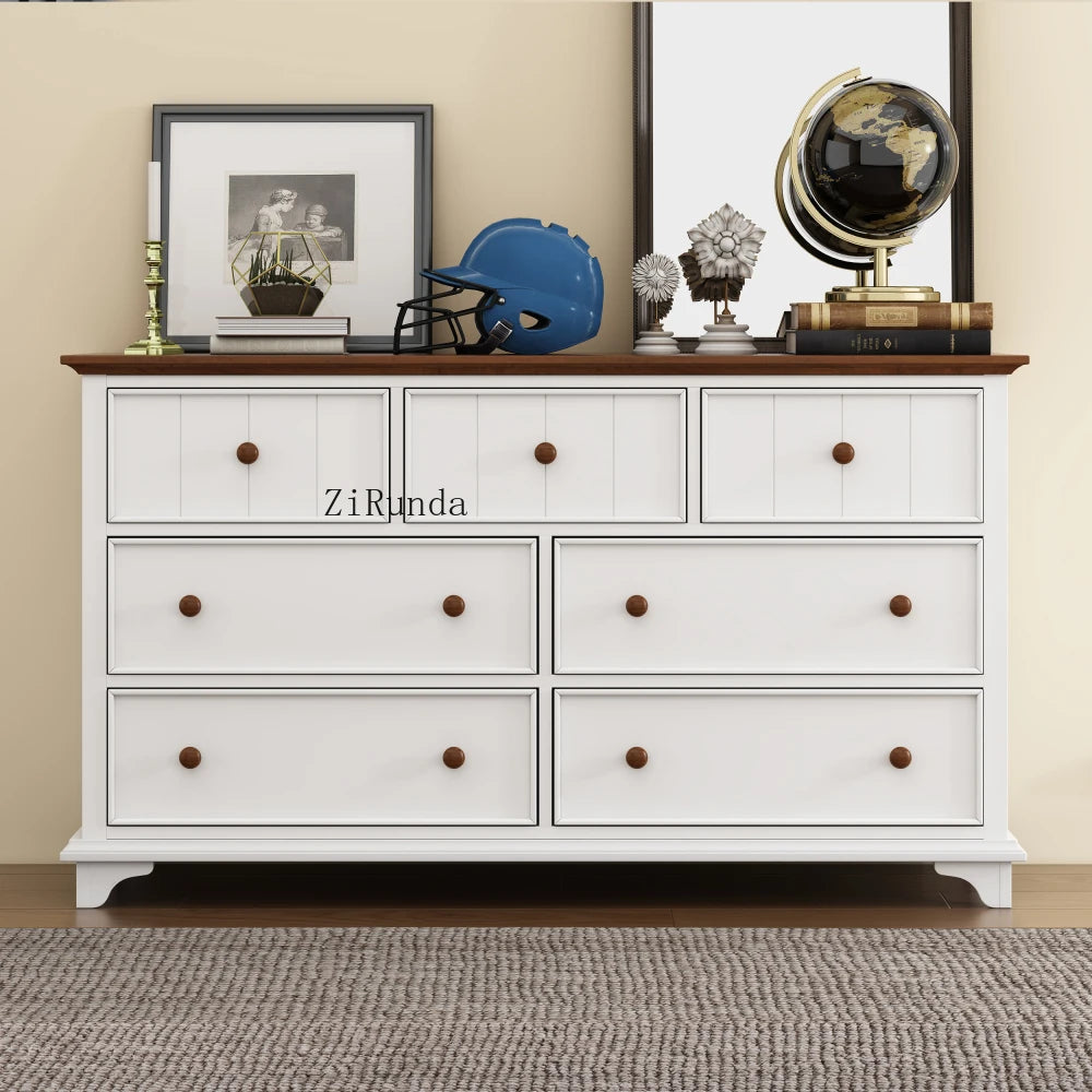 Solid Pine Murphy Bed Chest with Charging Station and Large Storage Drawer for Home Office or Small Room , Queen, White+Walnut