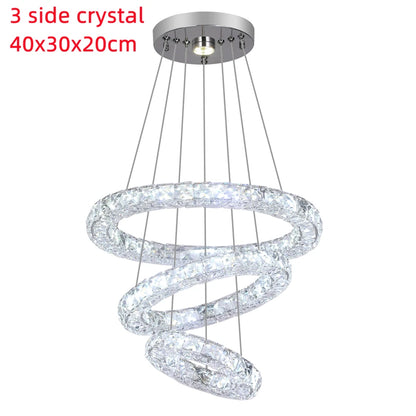 Crystal Chandeliers Luminaria Nordic Pendant Lamp Decorative Led Ceiling Lamps Hanging Light Fixture For Dining Room Bedroom