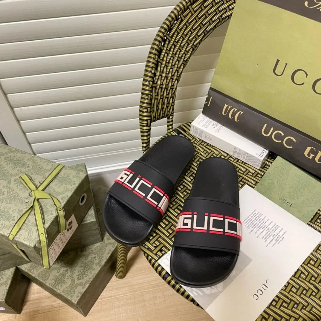 25 explosive slippers summer fashion outside wear women couples new striped thick soles non-slip word home bath bathroom