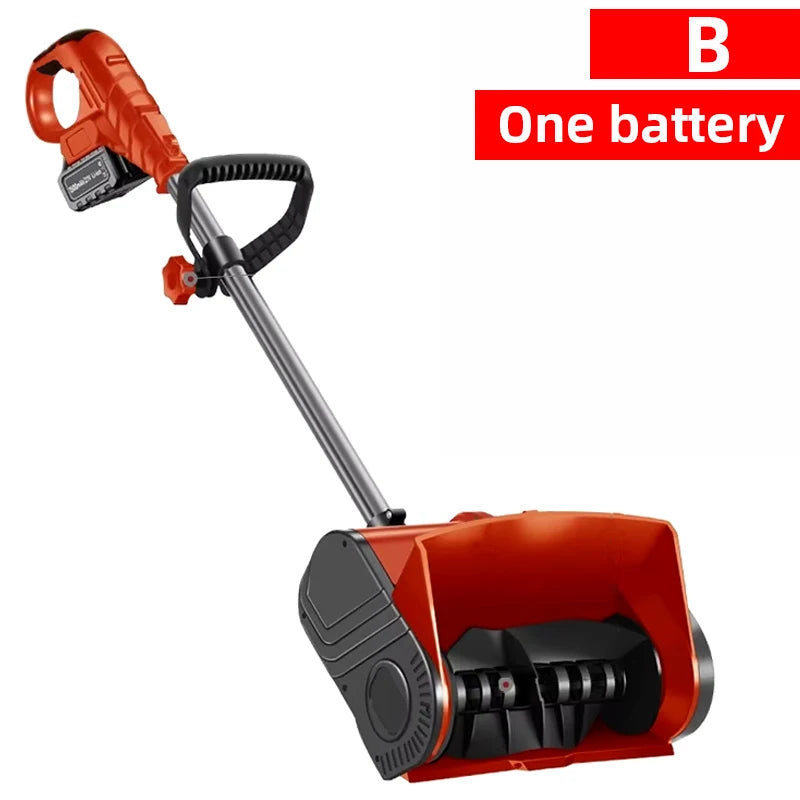 20V Electric Snow Plow Small Hand-pushed Snow Removal Machine Road Household Snow Shoveling Snow Blower 1 Battery or No Battery